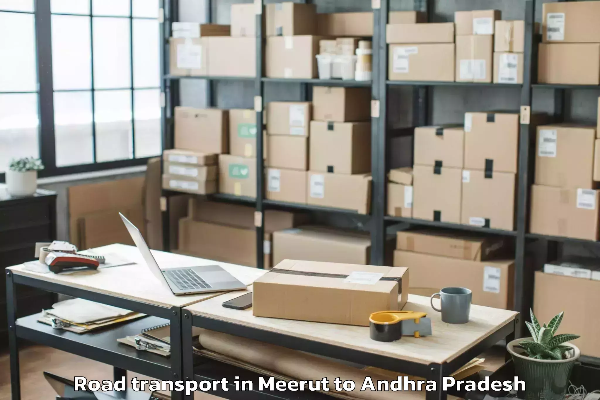 Easy Meerut to Maddikera East Road Transport Booking